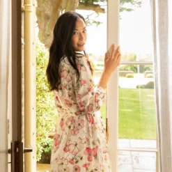 Bertioli By Thyme Silkwear Silk Robe In Pink Rose 15 Bertioli By Thyme Silkwear Silk Robe In Pink Rose