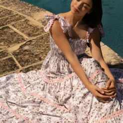 Flora Sardalos Patmos Dress - Almond Blossom Womenswear