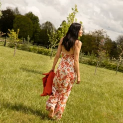 Bertioli By Thyme Silk Dress In Wild Rose