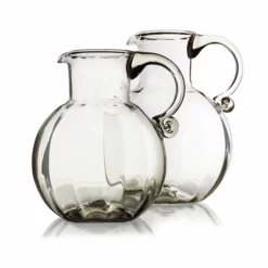 Thyme Optic Glass Water Jug