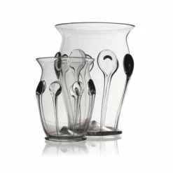 Thyme Glassware Dot Vase In Clear