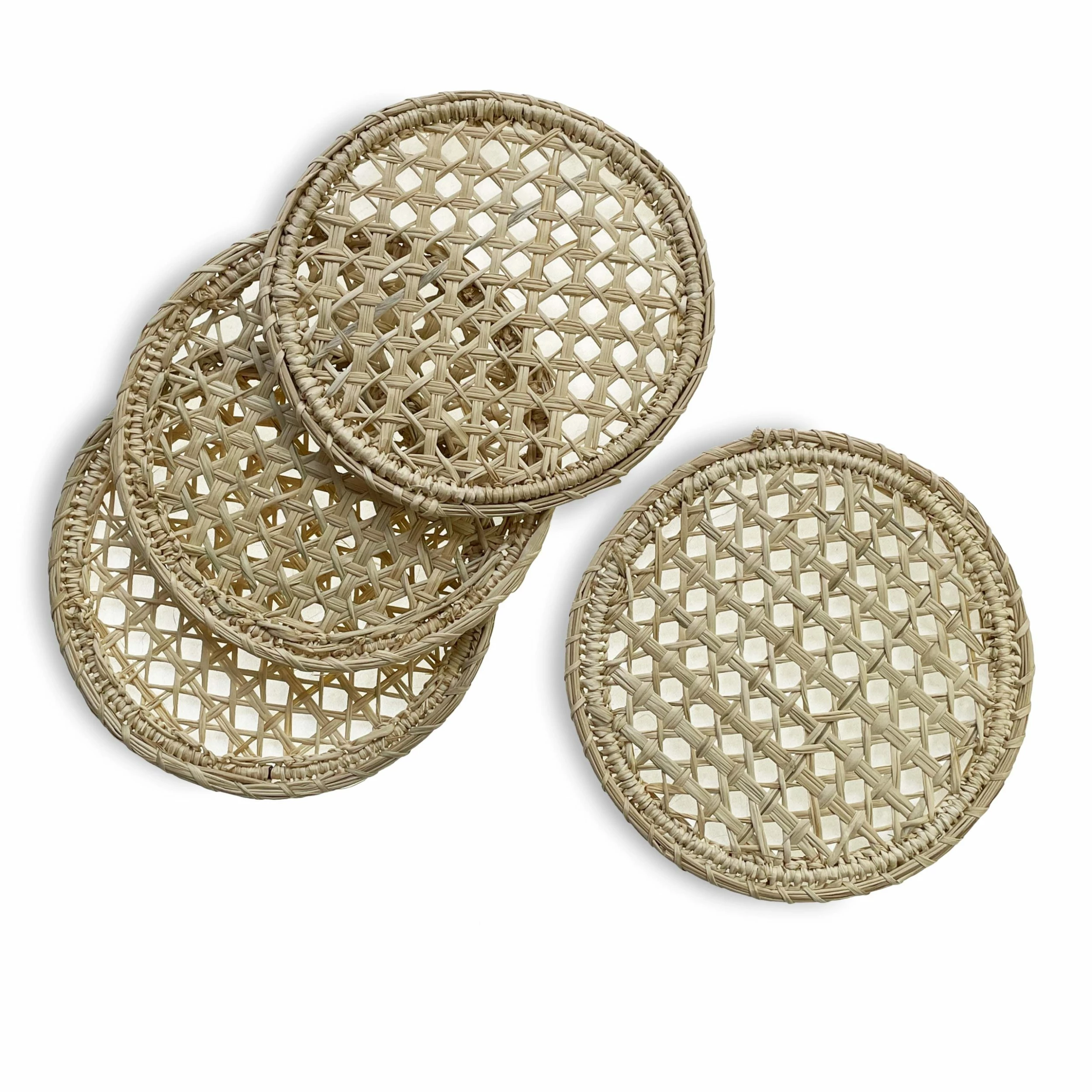 Colombia Collective Sandra Woven Palm Coaster (Set Of 4) 3 Colombia Collective Sandra Woven Palm Coaster (Set Of 4)