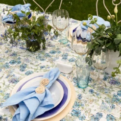 Bertioli By Thyme Table Linens Wild Chicory Linen Table Cloth