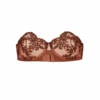 Coutille Strapless Balconette Clam Bra In Amaranth