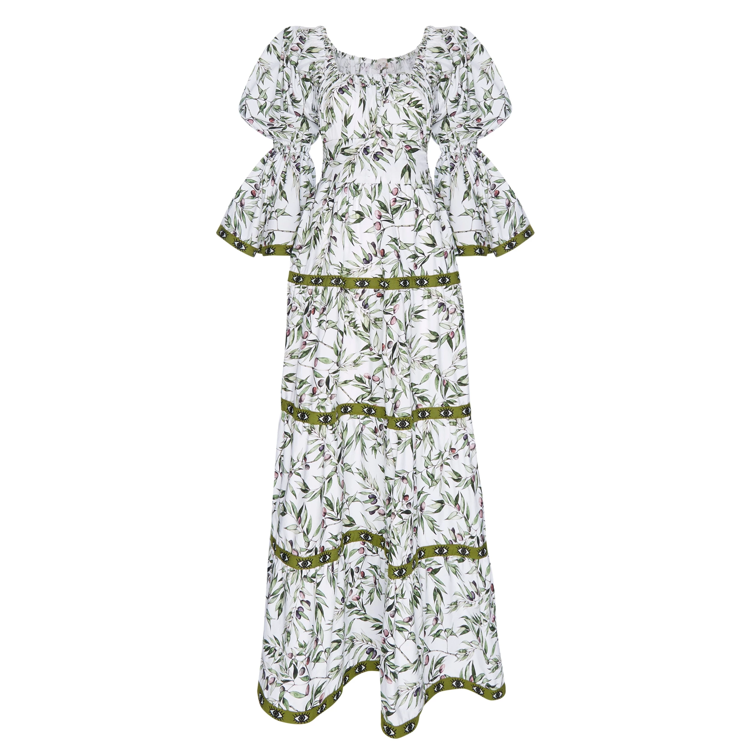 Flora Sardalos Womenswear Amargos Dress - Olive 3 Flora Sardalos Womenswear Amargos Dress - Olive