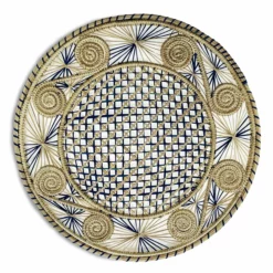 Colombia Collective Sandra Woven Palm Placemat - Midnight Blue Placemats