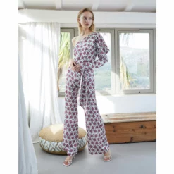 Seren Bibi Jumpsuit In Polka Dot Floral