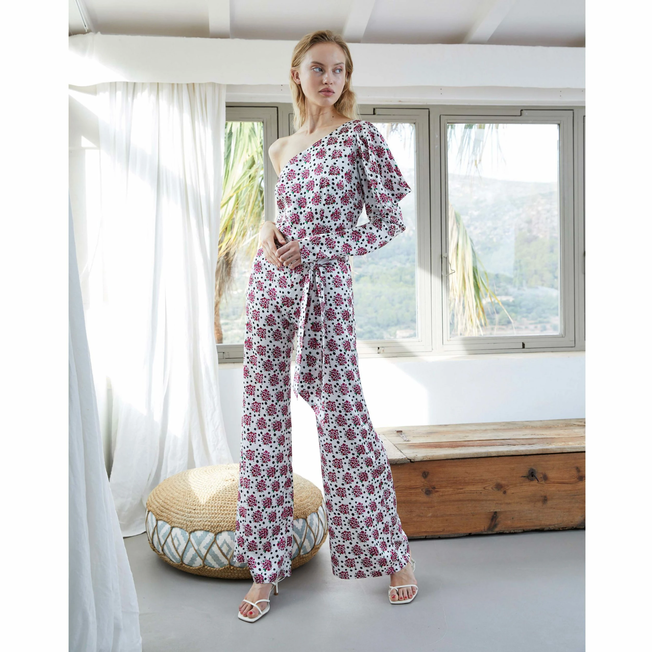 Seren Bibi Jumpsuit In Polka Dot Floral 4 Seren Bibi Jumpsuit In Polka Dot Floral