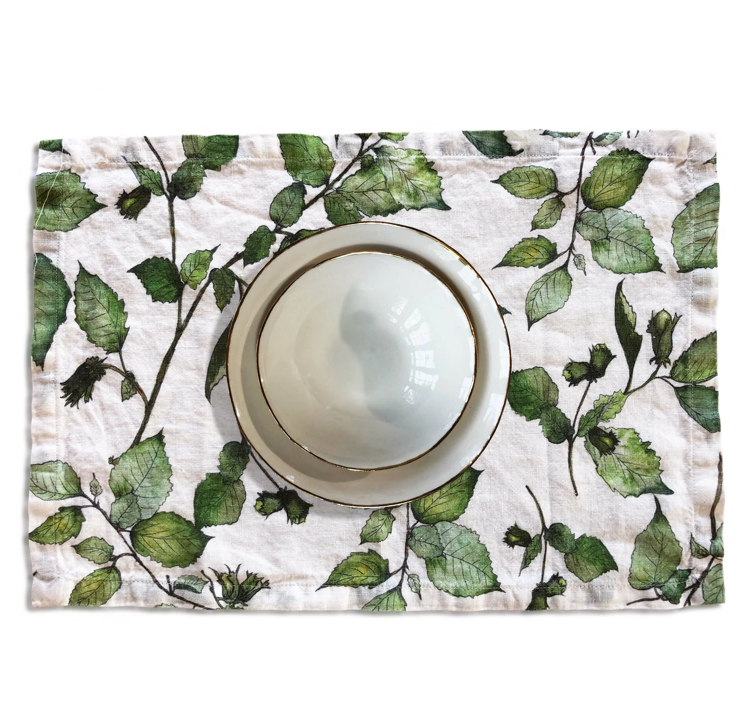 Bertioli By Thyme Table Linens Cobnut Linen Placemat 4 Bertioli By Thyme Table Linens Cobnut Linen Placemat