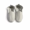 Thyme Accessories Leather Slippers In White