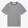 Wax London Stripe T-shirt - Navy/Ecru Menswear