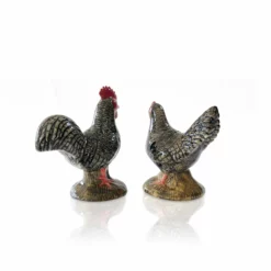 Quail Muran Hen & Cockerel Salt & Pepper Shakers