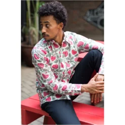 Wild Rose Menswear Block Printed Shirt-Kibobakasi 8 Wild Rose Menswear Block Printed Shirt-Kibobakasi