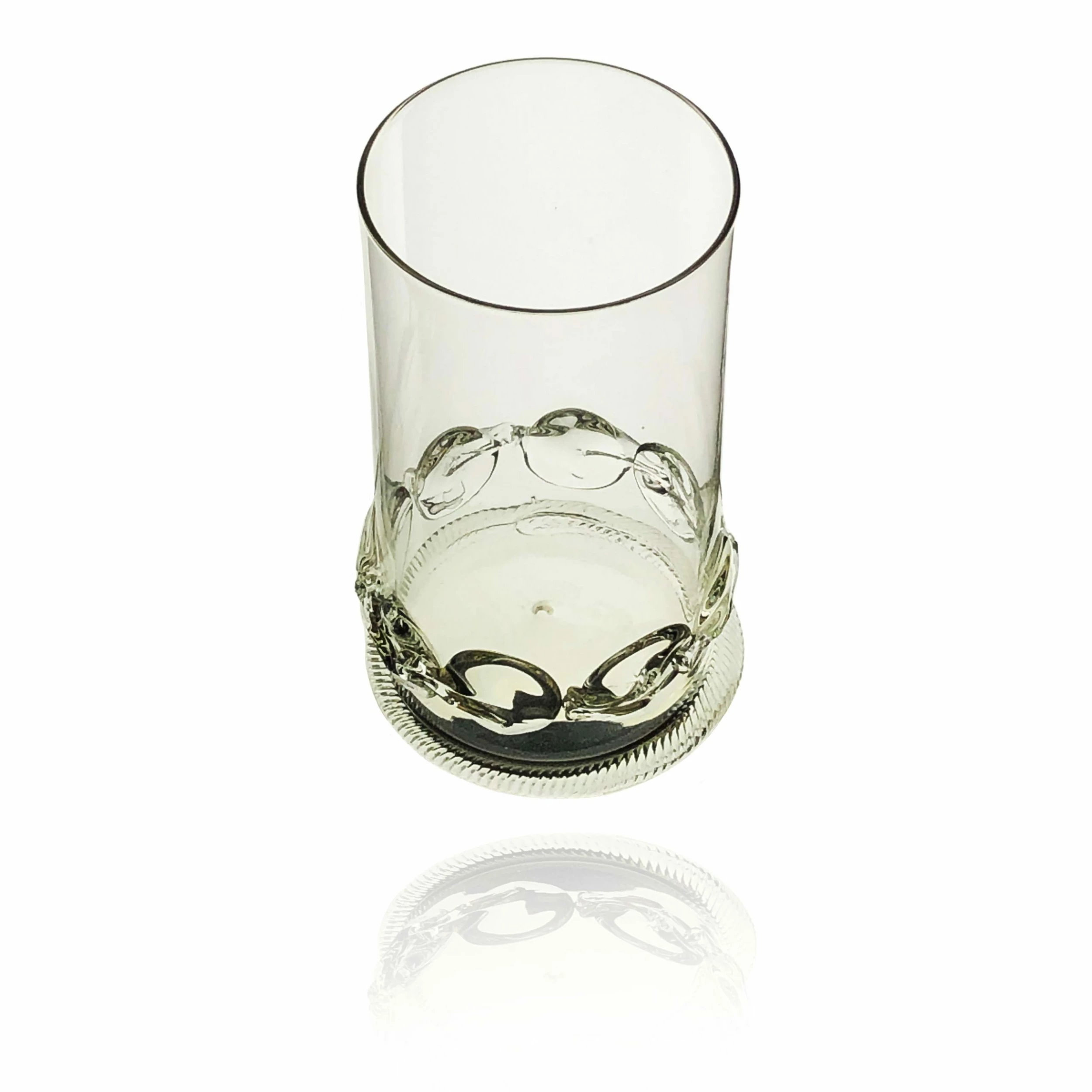 Thyme Drinkware Glass With Dot Detail 4 Thyme Drinkware Glass With Dot Detail