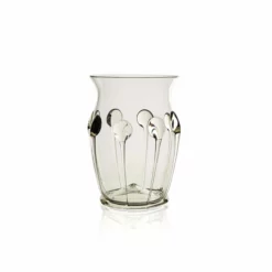 Thyme Glassware Dot Vase In Smoke