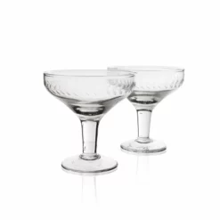 Grand Illusions Drinkware Etched Champagne Coupe