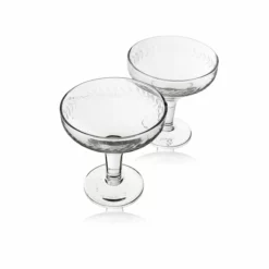 Grand Illusions Drinkware Etched Champagne Coupe