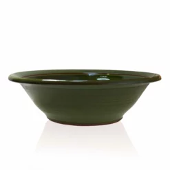 Thyme Ceramics Farmhouse Bowl With Text In Green