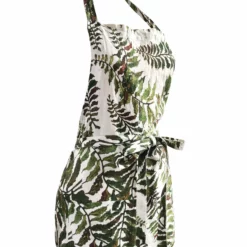 Bertioli By Thyme Fern Printed Linen Apron Table Linens
