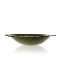 KCHossack Large Flat Rim Serving Bowl Daisy - Olive Ceramics