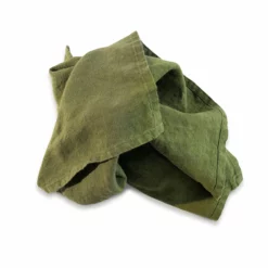 Bertioli By Thyme Dark Green Linen Napkin Table Linens
