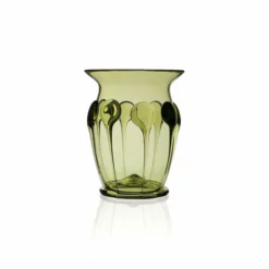 Thyme Dot Vase In Green Glassware