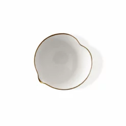 Thyme Ceramics Heart Bowl With Gold Rim