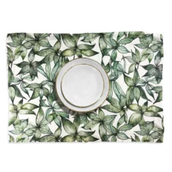 Bertioli By Thyme Hellebore Leaves Linen Placemat Table Linens