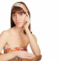 Bertioli By Thyme Silkwear Silk Head Scarf In Wild Rose