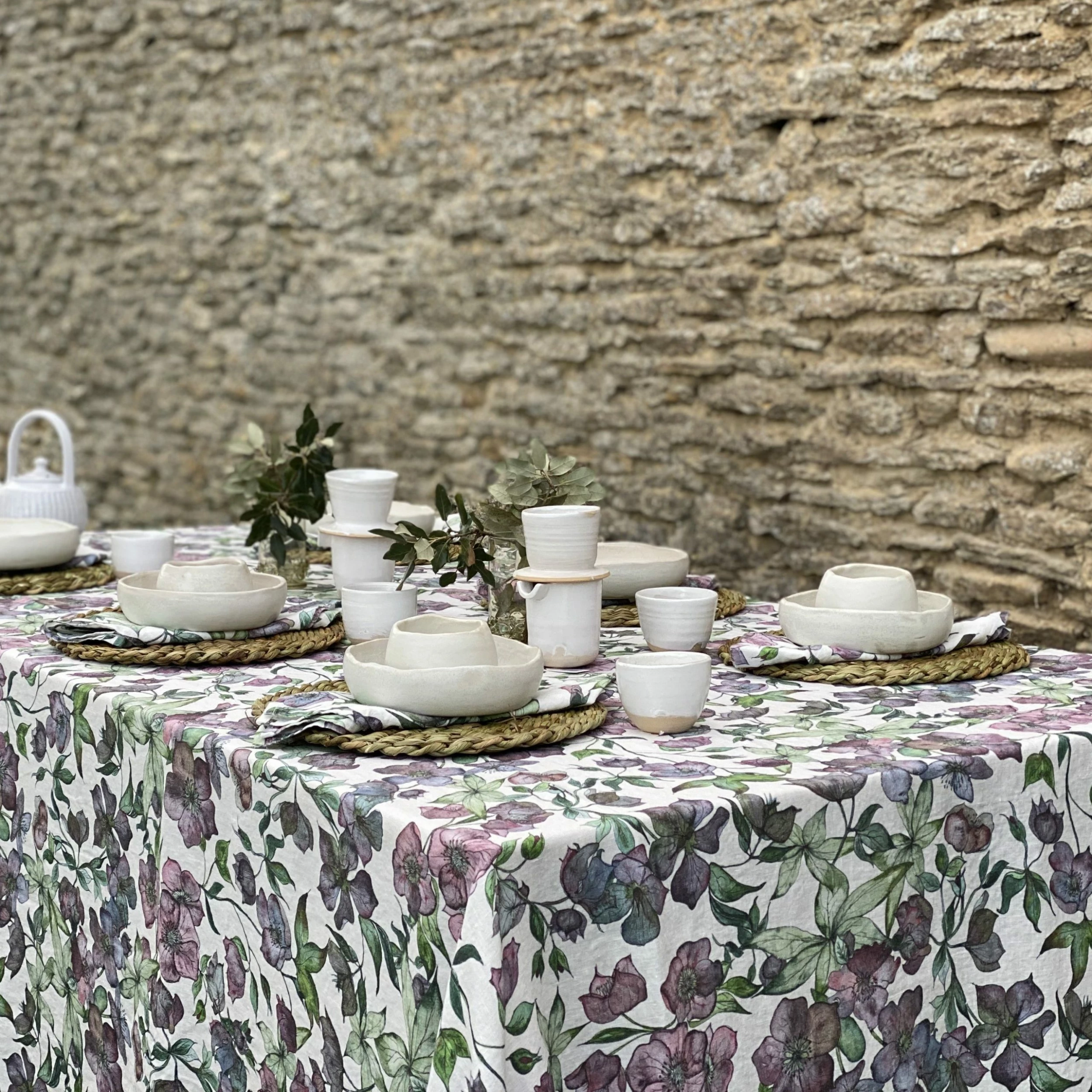 Bertioli By Thyme Hellebore Linen Table Cloth Table Linens 4 Bertioli By Thyme Hellebore Linen Table Cloth Table Linens