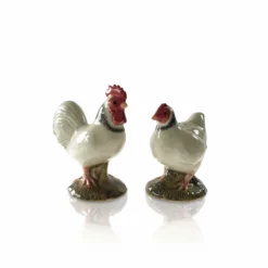 Quail Sussex Hen & Cockerel Salt & Pepper Shakers Ceramics