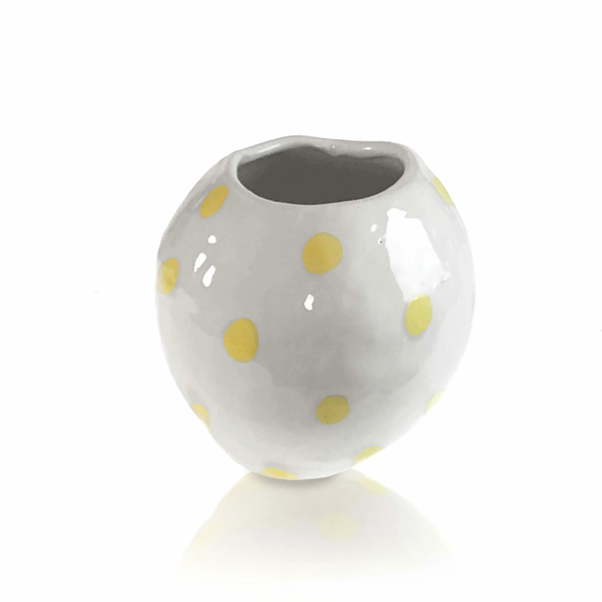 Lomito Vases Vase With Yellow Dots 4 Lomito Vases Vase With Yellow Dots
