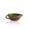 Thyme Small Lipped Farmhouse Bowl With Handle In Green Ceramics