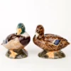 Quail Ceramics Mallard Salt & Pepper Shakers 2 Quail Ceramics Mallard Salt & Pepper Shakers