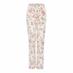 Bertioli By Thyme Silk Trousers In Pink Rose With Stripe