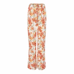 Bertioli By Thyme Silk Trousers In Wild Rose With Stripe