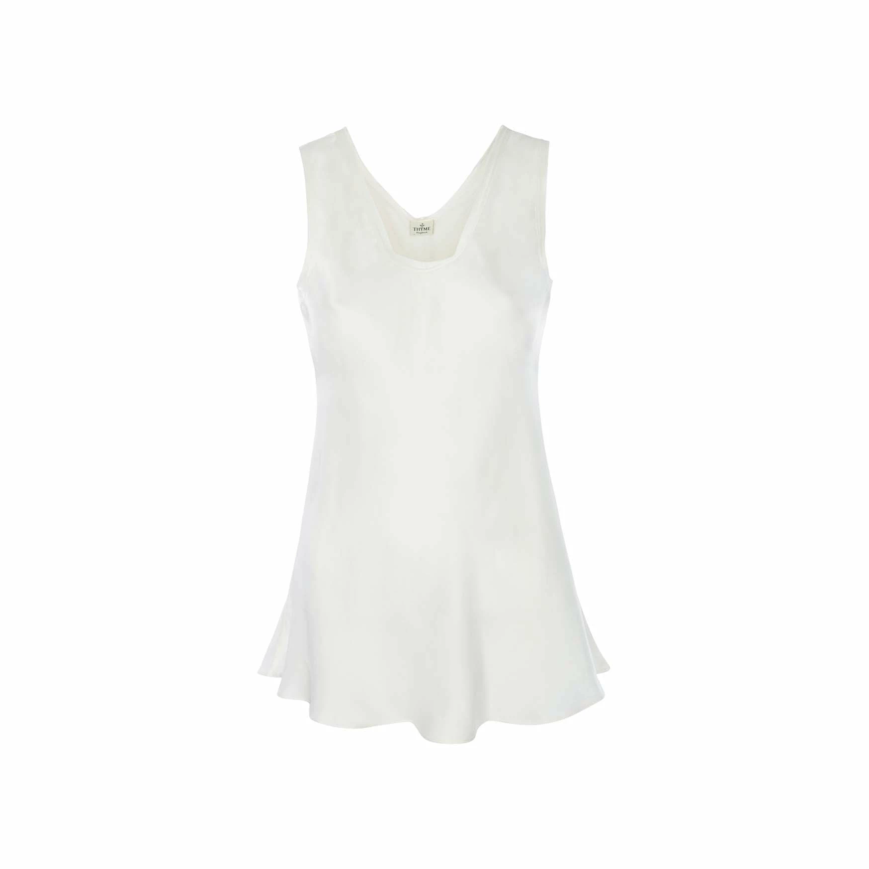 Bertioli By Thyme Silk Camisole Top In Plain White Silkwear 3 Bertioli By Thyme Silk Camisole Top In Plain White Silkwear