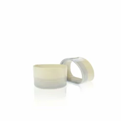 Thyme Ceramics Ceramic Napkin Ring With Light Blue Stripe