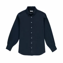 Love Brand Menswear Abaco Linen Shirt - Navy Blue
