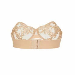 Coutille Strapless Balconette Clam Bra In Oat Accessories