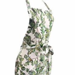 Bertioli By Thyme Oak Leaf Printed Linen Apron Aprons