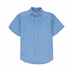 Love Brand Menswear Manjack Linen Shirt - Ocean Blue