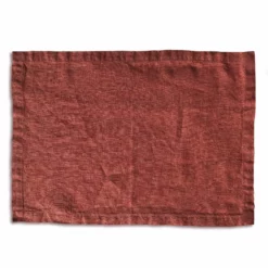 Bertioli By Thyme Orange Rust Linen Placemat