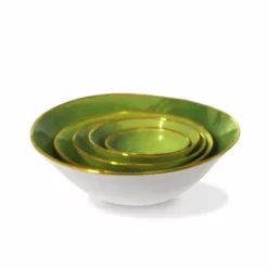 Thyme Nest Of Hand Made Bowl With Gold Rim