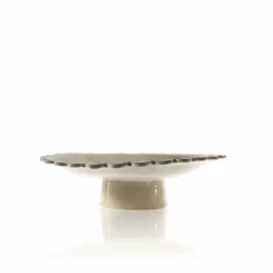 KCHossack Daisy Pedestal Bowl Low - White
