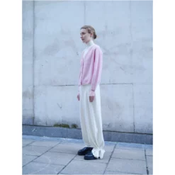 Mandkhai Cropped Cardigan-Light Pink Womenswear