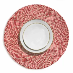 Colombia Collective Scarlett Red Narino Woven Placemat Placemats