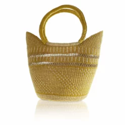 Mmaa Social Sandra Market Basket In Yellow Window Bags & Baskets