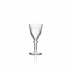 Nicky Antiques Drinkware Engraved French Crystal Aperitif Glasses