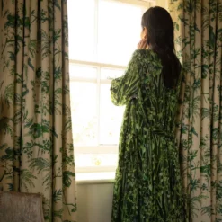 Bertioli By Thyme Silk Robe In Rivermint Silkwear